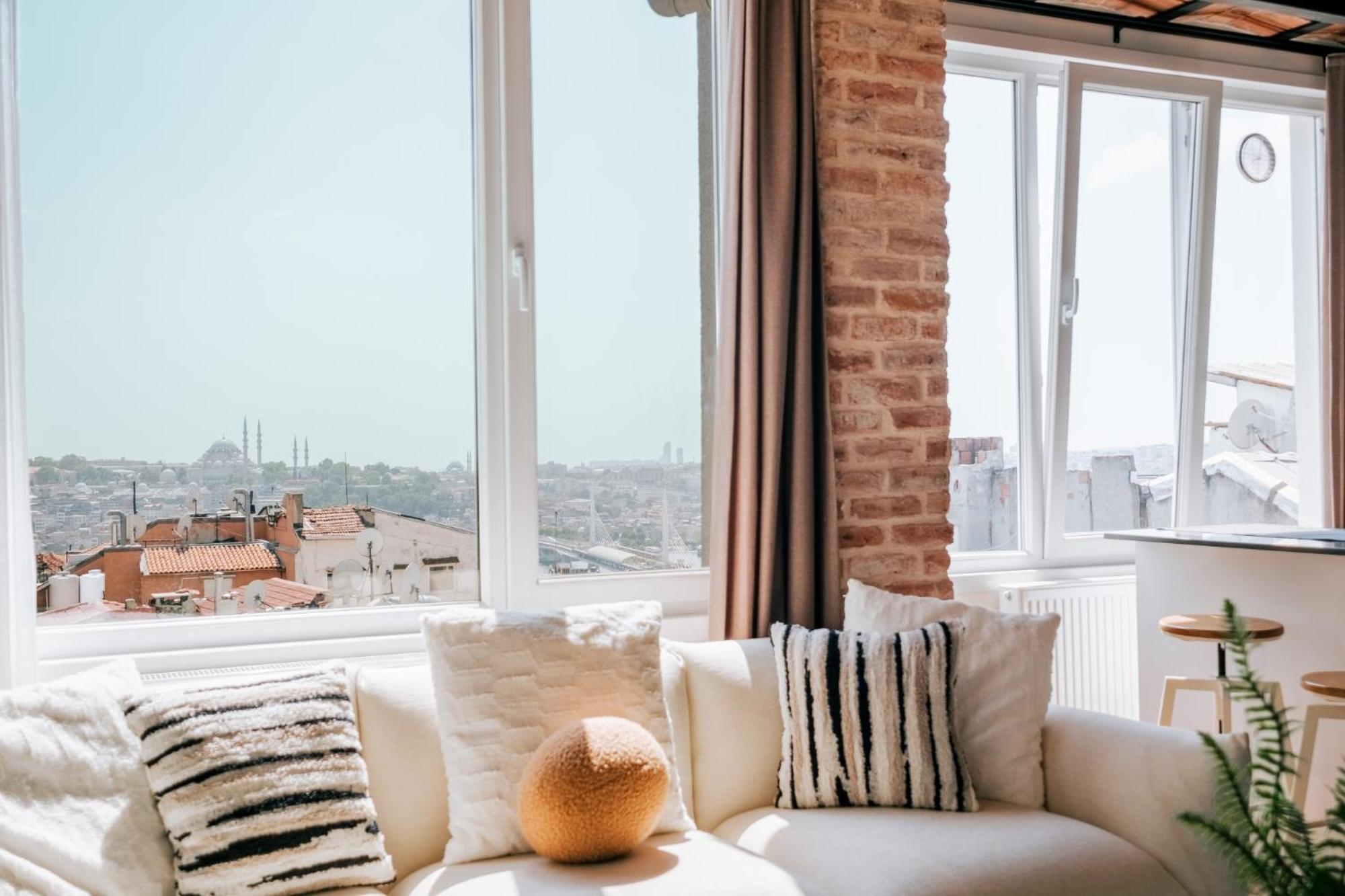 Flat W City View Near Galata Tower In Istiklal Ave Istambul Exterior foto