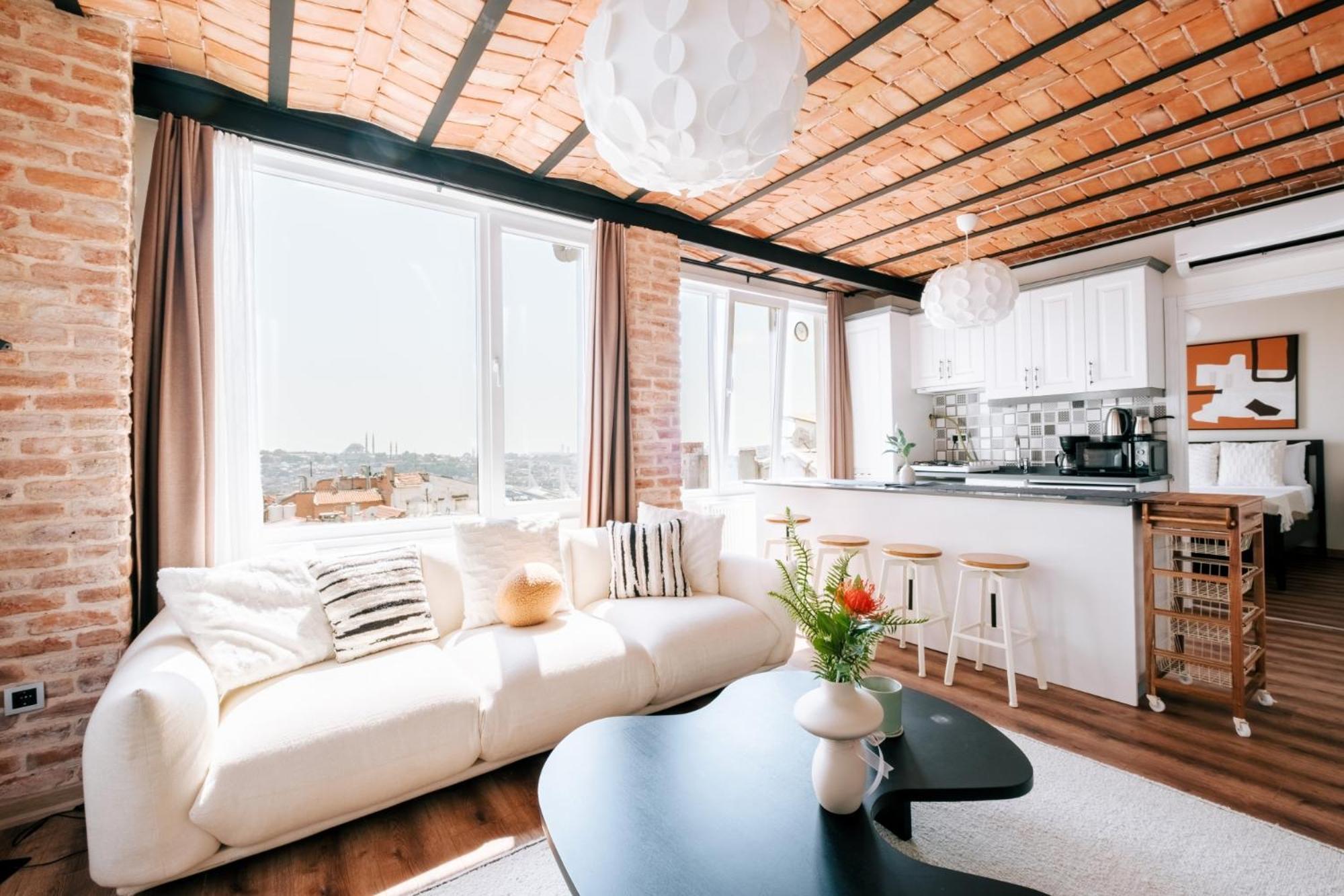 Flat W City View Near Galata Tower In Istiklal Ave Istambul Exterior foto